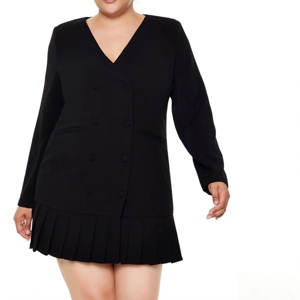 Forever 21 Plus Size Blazer Mini Dress
Color: Black Size: 2X - Picture 1 of 5